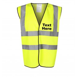 Printed Personalised Kids Tool Design Hi vis vest/waistcoat Printed safety high visibility vests or jackets with your text printed vests
