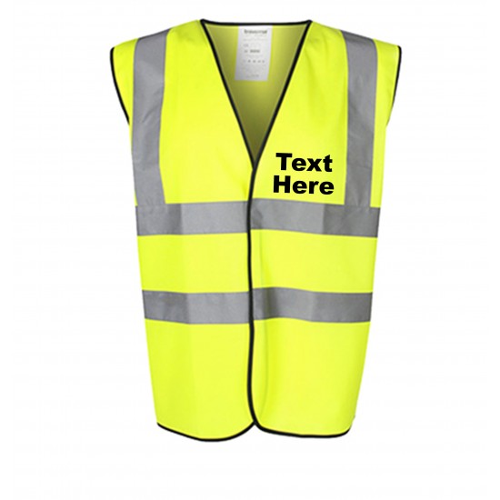 Printed Personalised Kids Tool Design Hi vis vest/waistcoat Printed safety high visibility vests or jackets with your text printed vests