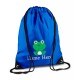 Personalised Frog Gym Bag, Embroidered Kids Drawstring Bag, Children's School PE Bag, Swim Bag | Premium Bag Customise with any Name Design 3