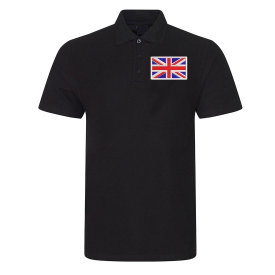Embroidered Union Jack onto Unisex Polo Shirt