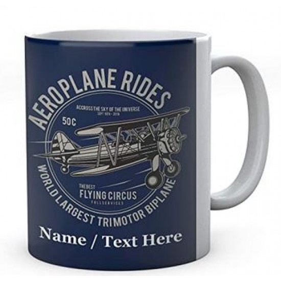 Aeroplane Ride World Largest Trimotor Biplane -Ceramic Mug 