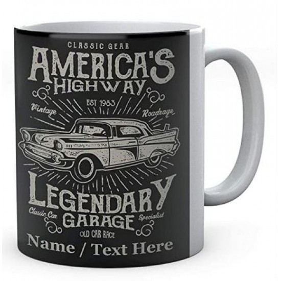 Mug - Ceramic -Classic Gear America's Highway Vintage Roadrage Legendary Garage 