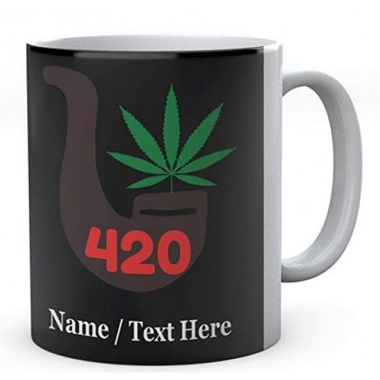  Weed 420 Pipe - Personalised Name Mug