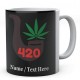  Weed 420 Pipe - Personalised Name Mug