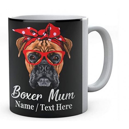  Funny Boxer Mum Mug Customised With Name Ceramic Mug