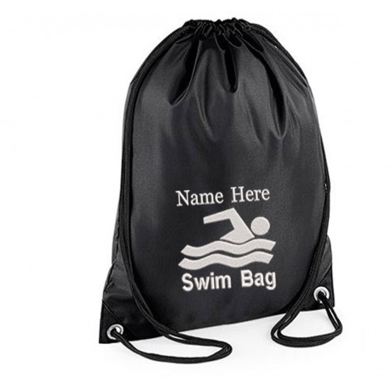 Personalised Embroidered Swim  Drawstring Gym Bag