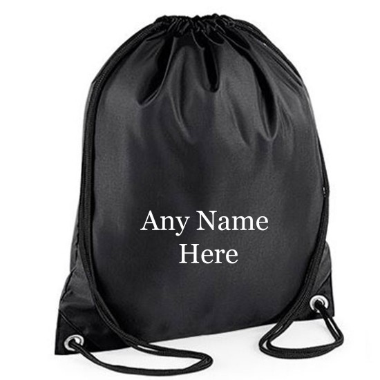  Personalised Printed Any Name Drawstring Gym Bag 