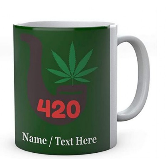  Weed 420 Pipe - Personalised Name Mug