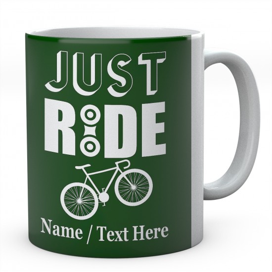  Just Ride -Personalised Ceramic Cycling Mug