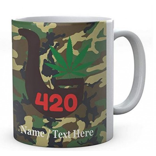  Weed 420 Pipe - Personalised Name Mug