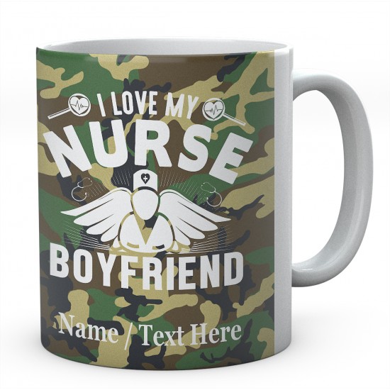 I Love My Nurse Boyfriend-Personalised Name Mug