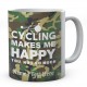 Cycling Makes Me Happy ....Personalised Ceramic Mug