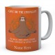 Give Me The Strenght To Walk Away From Stupid People Without Slapping Them Personalised Sloth Ceramic Mug 