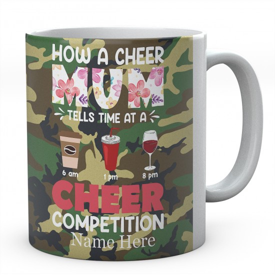 How A Cheer Mum Tells Time At A Cheer Competition Personalised Novelty Ceramic Mug 