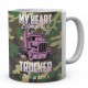 My Heart Belongs to A Trucker Ceramic Mug 