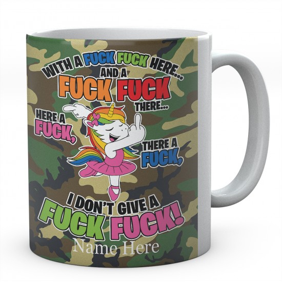 Personalised Unicorn Fuck Fuck Mug