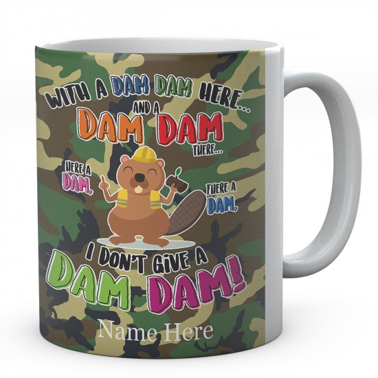 Personalised Dam Dam There Beaver Mug