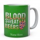 Personalised Blood Sweat And Beers United Kingdom Rugby Mug