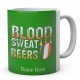 Personalised Blood Sweat And Beers Ireland Rugby Mug