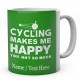 Cycling Makes Me Happy ....Personalised Ceramic Mug