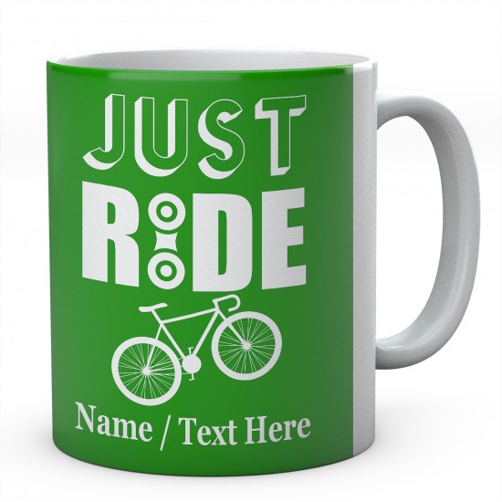  Just Ride -Personalised Ceramic Cycling Mug