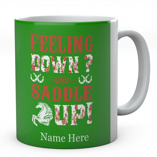  Personalised Feeling Down Saddle Up Mug