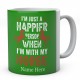  Personalised I'm Just A Happier Person when I'm With My Horse Novelty Mug