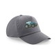 Child's Cap With Embroidered Tractor Blue /Grey 