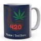  Weed 420 Pipe - Personalised Name Mug