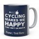 Cycling Makes Me Happy ....Personalised Ceramic Mug