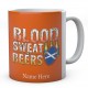 Personalised Blood Sweat And Beers Scotland Rugby Mug