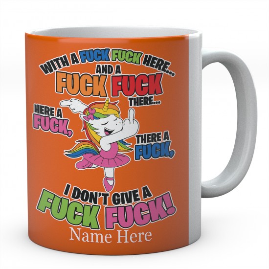 Personalised Unicorn Fuck Fuck Mug