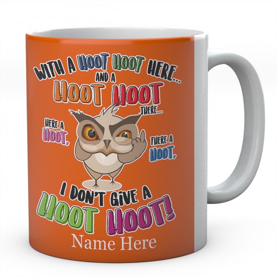 Personalised  Hoot Hoot There Owl Mug