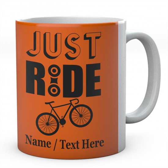  Just Ride -Personalised Ceramic Cycling Mug