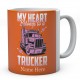 My Heart Belongs to A Trucker Ceramic Mug 