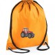 Personalised EMBROIDERED Red Tractor Drawstring Gym Bag 