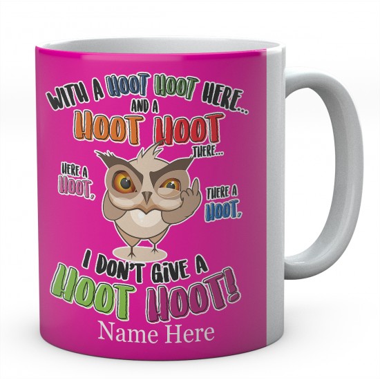 Personalised  Hoot Hoot There Owl Mug