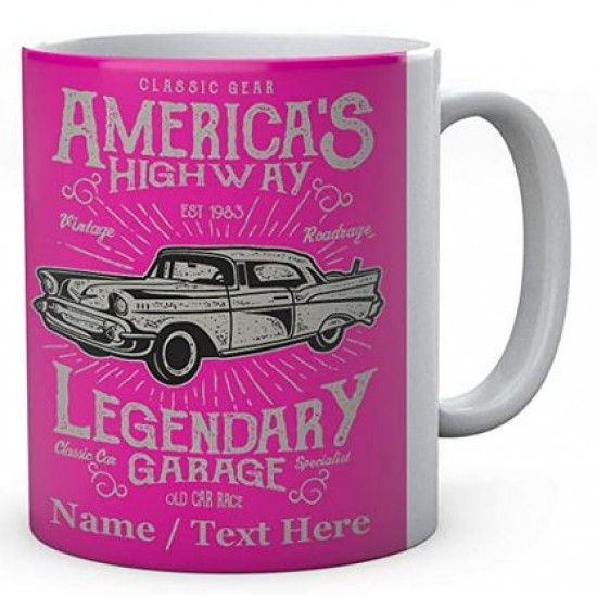 Mug - Ceramic -Classic Gear America's Highway Vintage Roadrage Legendary Garage 