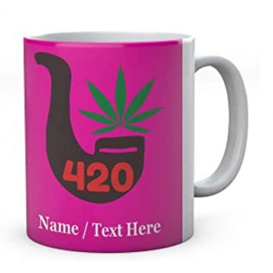  Weed 420 Pipe - Personalised Name Mug