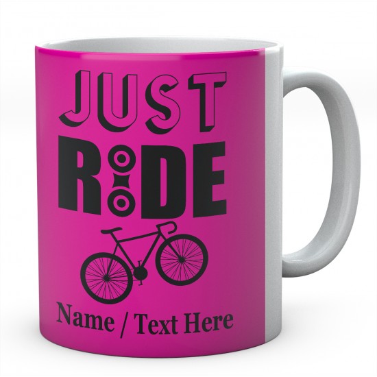  Just Ride -Personalised Ceramic Cycling Mug