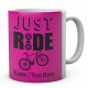  Just Ride -Personalised Ceramic Cycling Mug