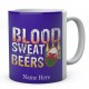 Personalised Blood Sweat And Beers Wales Rugby Mug