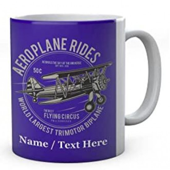 Aeroplane Ride World Largest Trimotor Biplane -Ceramic Mug 