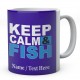  Keep Calm & Fish - Personalised Ceramic Fishing Mug.