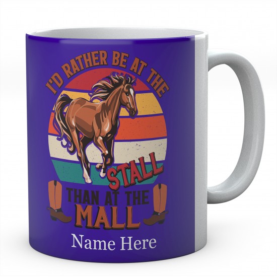  Personalised I'd Rather Be At The Stall Than At The Mall Novelty Mug