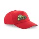 Child's Cap With Embroidered Tractor( Green/Yellow) (B10b )