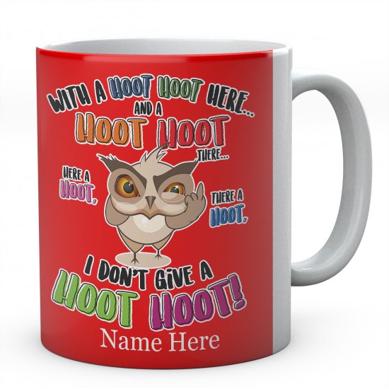 Personalised  Hoot Hoot There Owl Mug