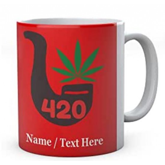  Weed 420 Pipe - Personalised Name Mug