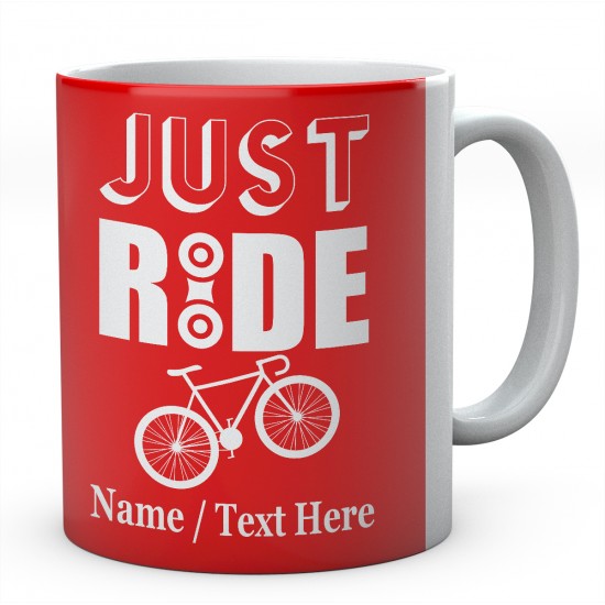  Just Ride -Personalised Ceramic Cycling Mug