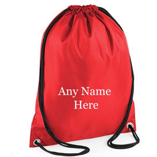  Printed  Any Name  Drawstring Gym Bag